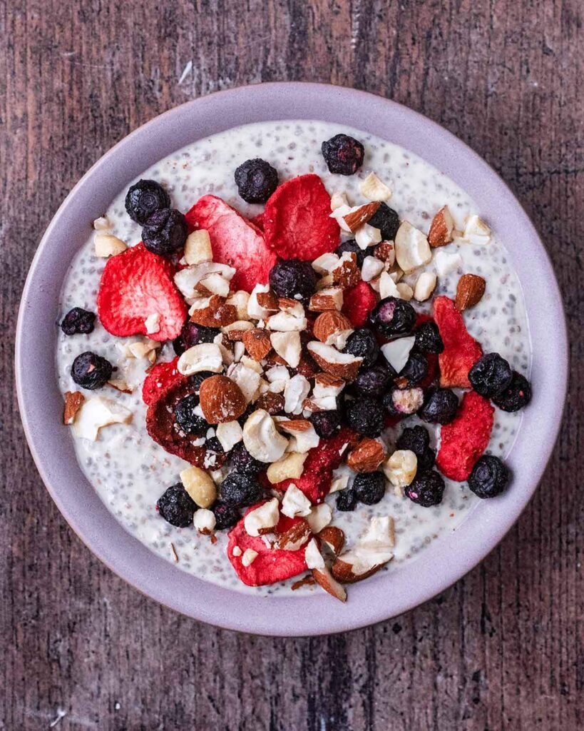 Greek Yogurt Bowl with Chia Seeds and Berries