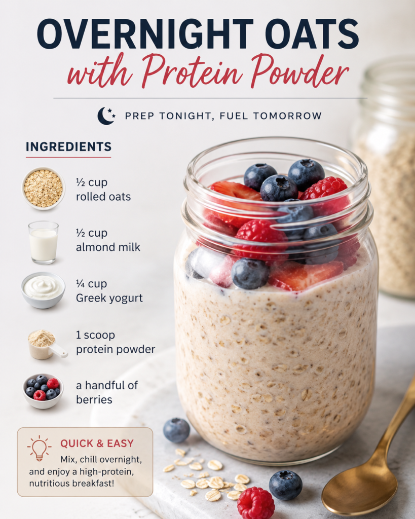 Overnight Oats with Protein Powder