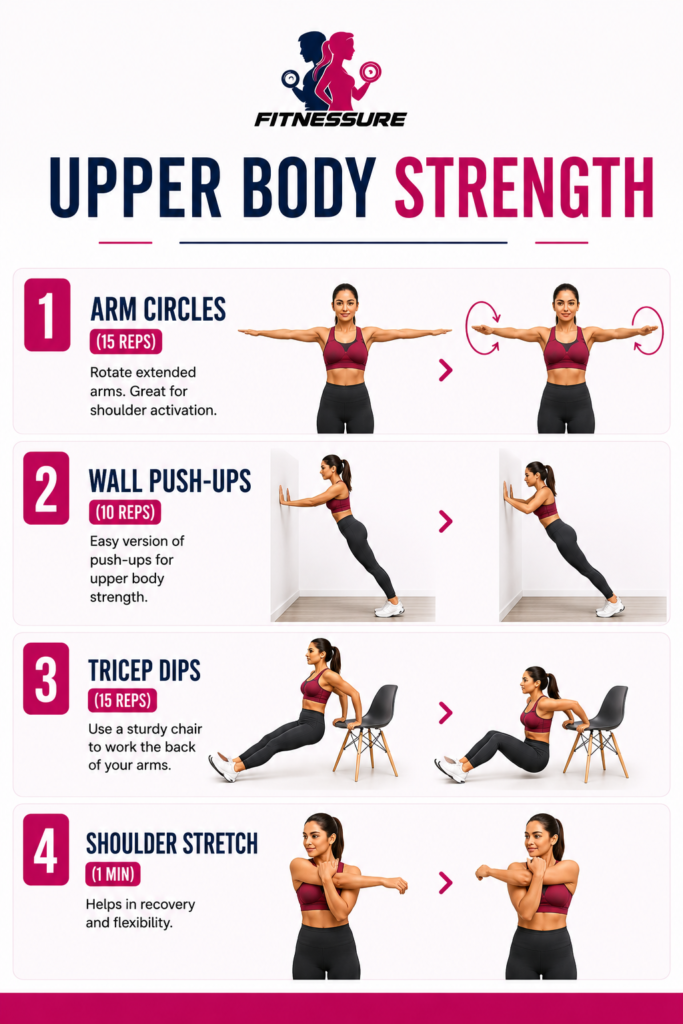 Upper Body Strength exercises for weight loss at home for females